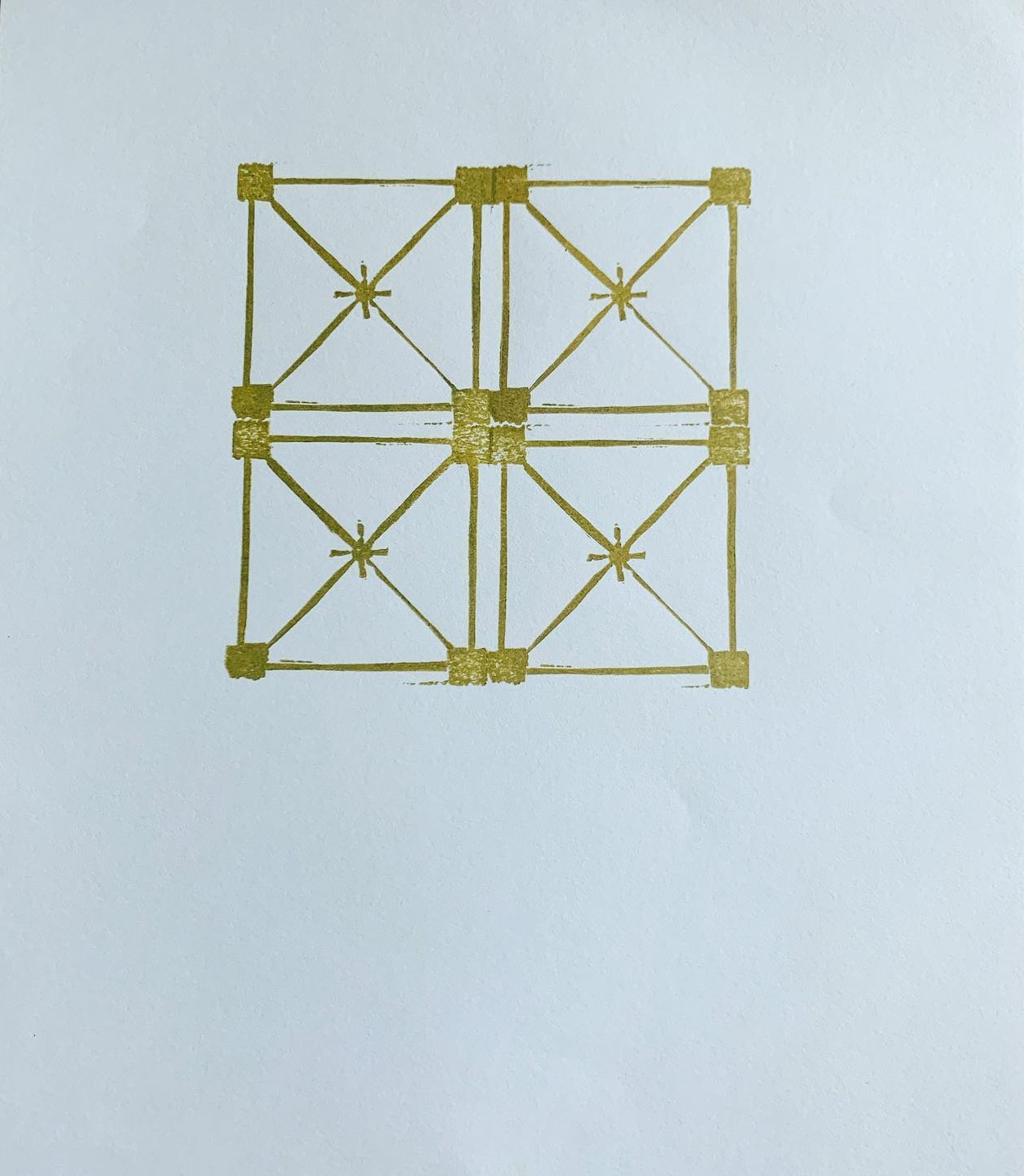 Portuguese tile (translation, gold)